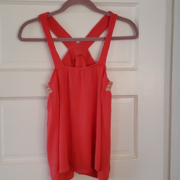 Super B Flowy Coral Tank Top sz M - Picture 3 of 4